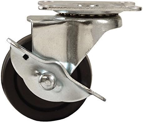 Waxman Consumer Group 4326155 2" Rubber Plate Swivel Caster With Break by SMITHFIELD At The Neighborhood Corner Store