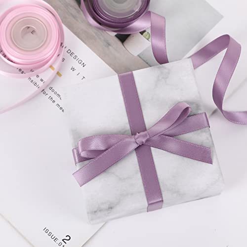 Double Faced Satin Ribbon 3/8 Inch 12 Colors 60 Yard Silk Fabric Ribbon Assorted Ribbon Set Perfect For Gift Wrapping,Bow Making,Diy Crafts,Baby Shower (3/8''-5Yards-12Rolls, 12Colors) #TOP4