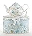 Delton 9.5 x 5.6 Inch Porcelain Tea Pot in Gift Box Blue Romance