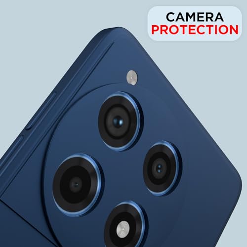 Image of Outlouders Back Cover for OnePlus 12R 5G | Camera Protection | Durable Soft Matte Silicone Bumper Case (Blue)