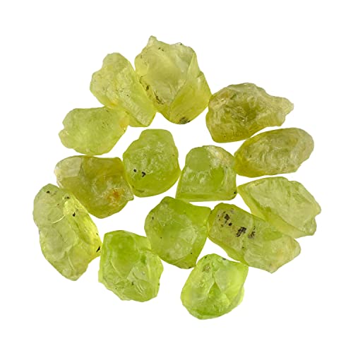 25Carats Aa Raw Peridot Crystal Gemstone Rough Stones Chaka Healing Crystals Handcraft Diy - Jewelry Making Loose Wholesale Lot Wire Wrapping August Birthstone #TOP11