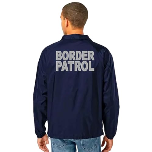 Service and First Responders Border Patrol Coaches Jacket Event Staff Men’s and Women’s Cosplay Windbreaker