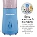 Hamilton Beach Portable Blender for Shakes and Smoothies with 14 Oz BPA Free Travel Cup and Lid, Durable Stainless Steel Blades for Powerful Blending Performance, Tranquil Blue (51172)