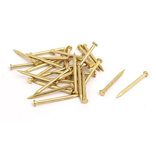 Aexit 1.3mmx18mm Carbon Fastener Steel Point Tip Concrete Cement Wall Nail Brass Tone 30pcs Model:99as429qo195