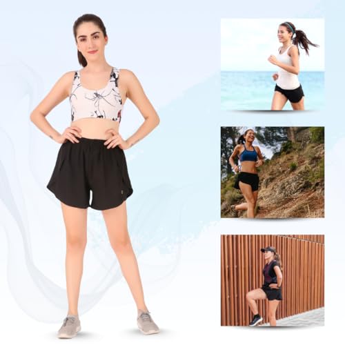 Image of Oysters Women's 2 in 1 Running Skirt Shorts Quick Dry Gym Athletic Workout Shorts for Women