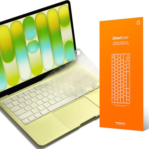 GhostCover Original Premium Ultra Thin Keyboard Cover Protector Compatible with 2026 MacBook Neo 13 A3404 (Touch ID) US ANSI Layout Clear