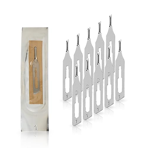 May 10x Lames Gouges Stériles Figure 1, pour Manche de Scalpel N°3 – Lames pour Pédicure & Podologie, Élimination Précise des Cors, Callosités du Sillon Unguéal et Ongles Incarnés