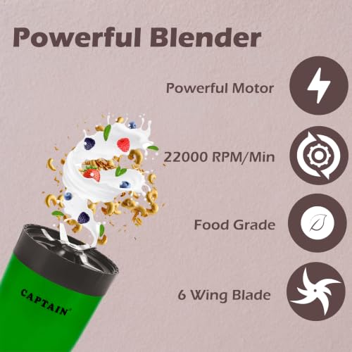 Image of Captain Nutri Blender 500W (2 Jars, 1 Blade)