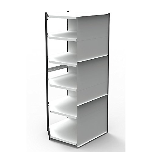 Kerkmann - Büroregal Fortschritt 2000 Ecke 87x50x225cm 6 Etagen m. Rückseite Grau Schwarz/Licht