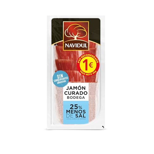 Navidul - Lonchas de jamón curado reducido en sal, 45g