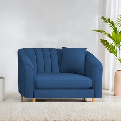 Image of Doraldo Seater Sofa Set for Living Room (Blue) Premium Fabric Sofa Set