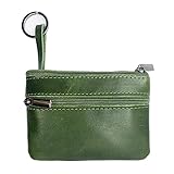 Praktisch und Functional: 2 Fächer mit zwei Reißverschluss für Bargeld Kreditkarten Münzen macht sich die Geldbörse sicher.