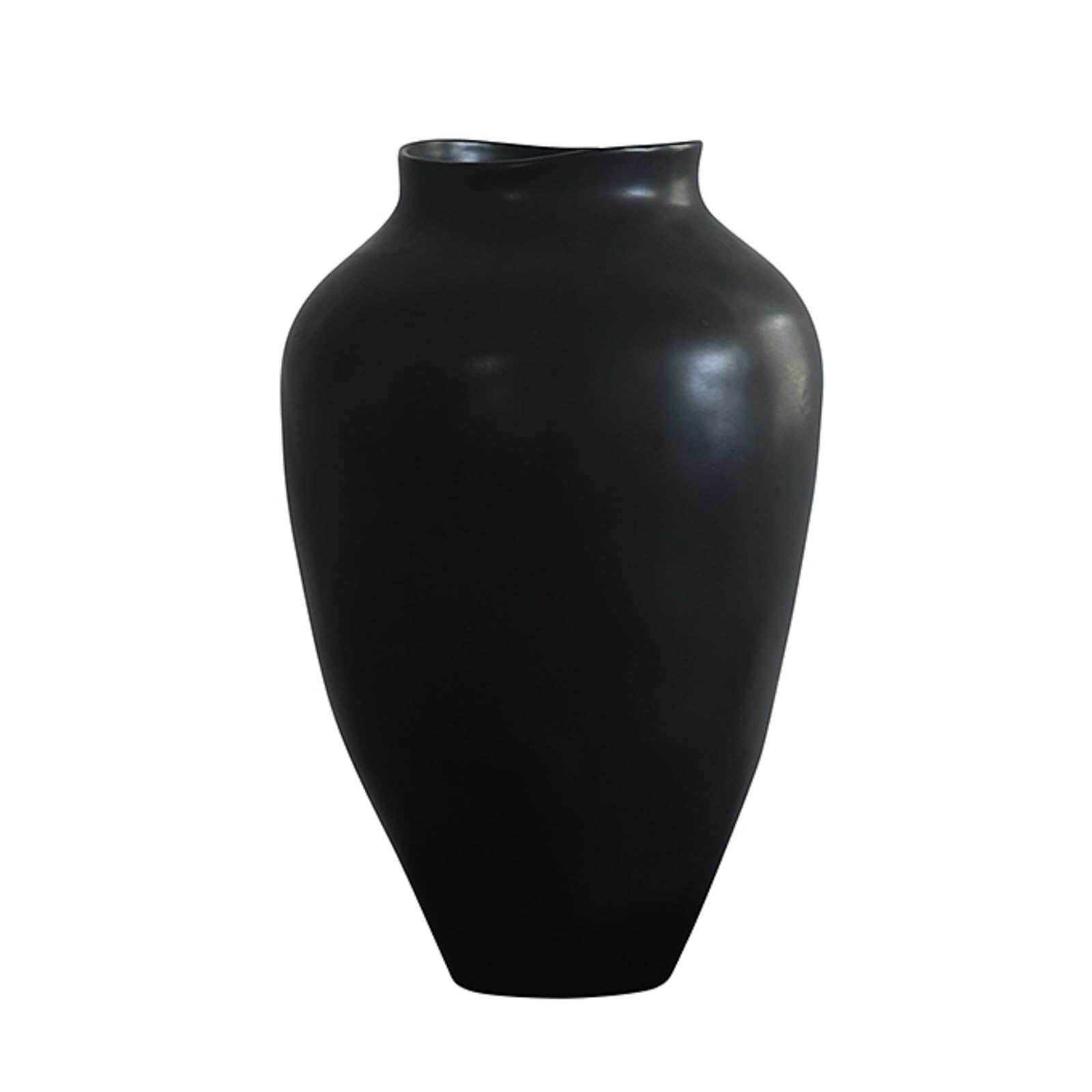 Grand vase en poterie noire et céramique moderne pour décoration maison de style