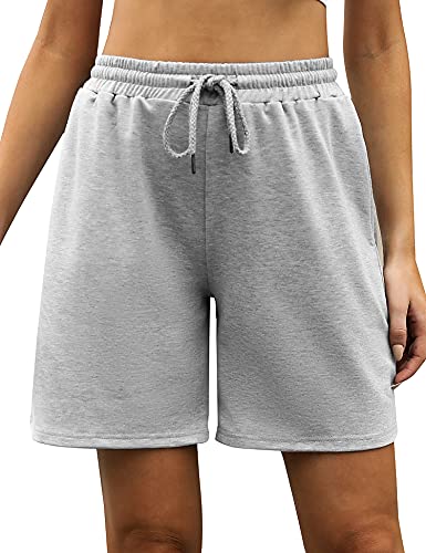 Migcaput Pantalon Court Femme Short de Sport Plage Short Sport Femme Running Fitness Casual Short Gris,XL Cover