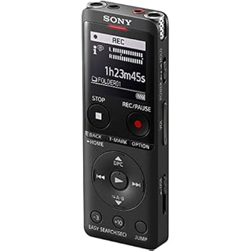 Sony Gravador de voz digital Icd-UX570 MP3/LPCM (Dictaphone) com USB, 4 GB, tela OLED – Preto