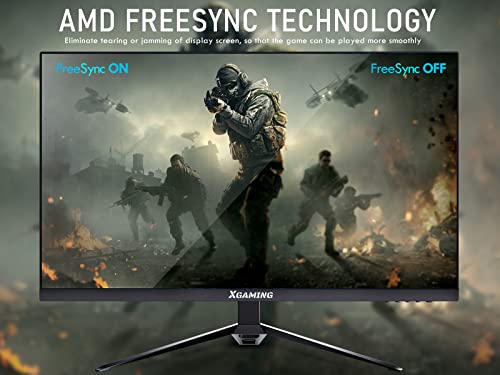 Xgaming 27-Inch Qhd Ips Gaming Eled Monitor With Rainbow Lights, 165Hz Refresh Rate, Eye Care 2560 X 1440 Display, Freesync G-Sync Compatible, 1Ms Displayport, Hdmi And Speakers, Black #TOP2