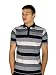 Produktbild Pierre Cardin Herren Konstruiert Gestreiftes Polo mit Unterschrift Stickerei (2XL, Black/Charcoal/Grey)