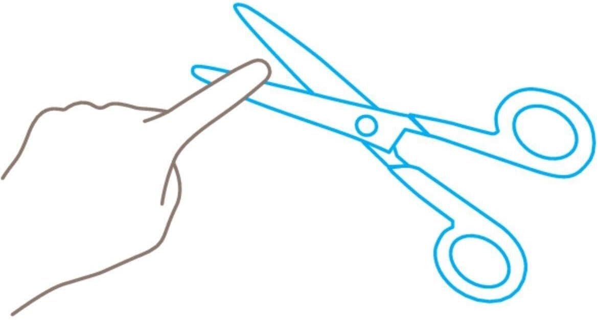 Martor 363001.00 "Secumax 363" Safety Scissors - Grey/Blue/Black