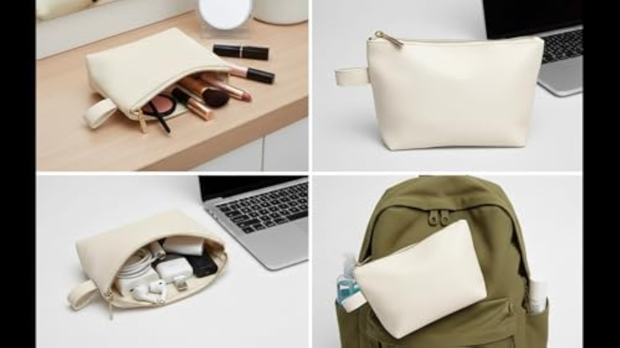 KARTBRINK Multi-Utility Pouch for Women, Zippered Makeup Organizer