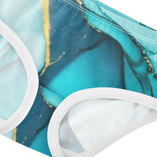 Cotton Toddlers Underwear Floral Turquoise Marble Panties for Girl Animal Briefs Underpants 2t4