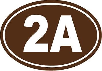 Decaltor Brown 2A 2nd Amendment Vehicle & Property Protected by 2A Vinyl Decal Sticker Car Truck Van SUV Window Wall Cup Laptop 3 X 5