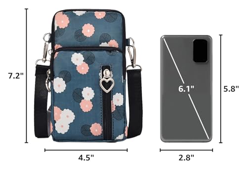 Image of JANKS Small Crossbody Bag for Women - Mini Phone Purses with Crossbody Strap and Wallet - Nylon Arm Bag