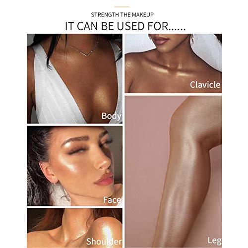 Highlighter crème, gezichtscontour vloeibaar make-up gezicht lichaam glans bronzer cosmetica glanzende verlichting (3#) - Image 6