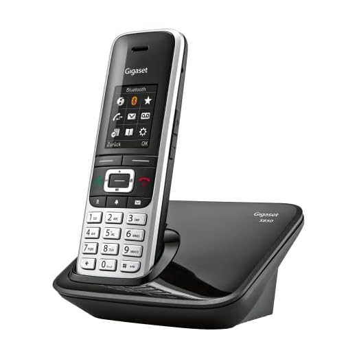 Gigaset S850 - Schnurloses Telefon ohne Anrufbeantworter - extragroßes Adressbuch - Headsetanschluss & Reichweitenwarnton - Freisprechfunktion - optisches Signal für entgangene Anrufe, platin-schwarz