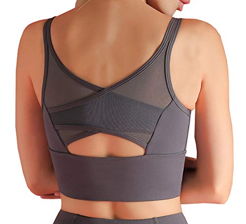 Racerback Sports Bras for Women Padded High Impact Support for Yoga Gym Running Fitness Rope Skipping Boxing