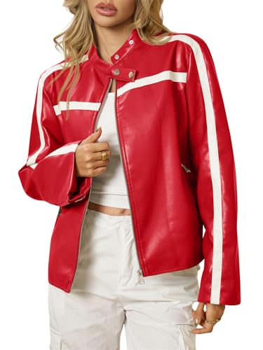 Veste bomber de moto style rétro Y2K pour affirmer sa liberté au quotidien
