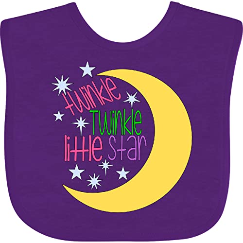 inktastic Twinkle Twinkle Little Star with Yellow Moon Baby Bib