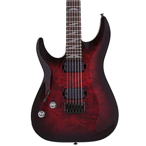 Schecter Omen Elite-6 �������p�G���L�M�^�[ - �u���b�N�`�F���[�o�[�X�g