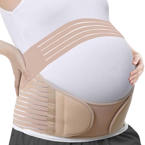 APKOL 3 in 1 Bauchgurt Bauchband Schwangerschaft Schwangerschaftsgurt Stützgürtel Bauchstütze Schwangerschaft für die schwangerschaftsgürtel für Schwangerschaftsgymnastik Yoga(Hautfarbe M)