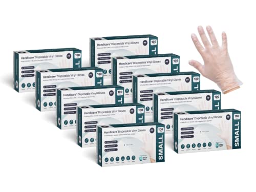 Box of 1000 Large Clear Vinyl Gloves by Handicare