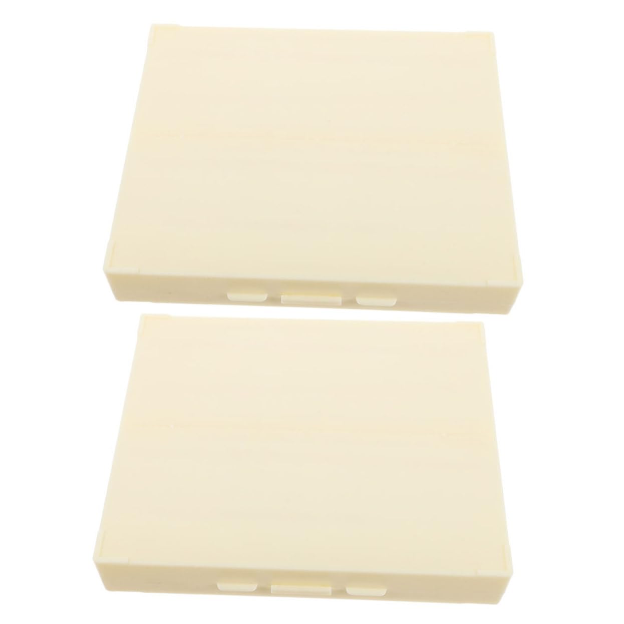 FUNOMOCYA 2pcs Boxes Slide Box Laboratory Slide Storage Slide Storage Boxes Microscope Slide Container Lab Microscope Slide Holders Microscope Slide Organizer Slide Storage Case Abs Beige
