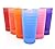 Mixed Drinkware 22-ounce Plastic Tumblers/Drinking Glasses/Party Cups/Iced Tea Glasses, Set of 12 Blue | Unbreakable, Dishwasher Safe, BPA Free