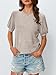 AUTOMET Womens Tops Summer Sweater Long Tunic Dressy Casual Blouses Business Cute Trendy Short Sleeve Shirt 2026 Khaki M