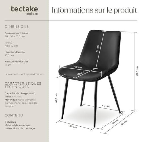 Lot de chaises rembourrées aspect velours - vue 2