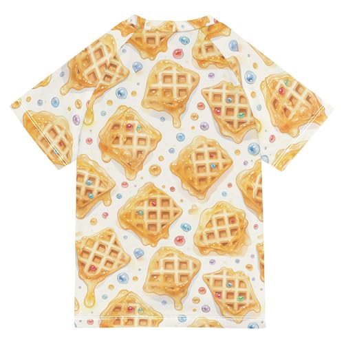 Ice Cream and Cookies Girls Bathing Suit UV Protection Teen Clothing Swimwear Beach Tops 3T2