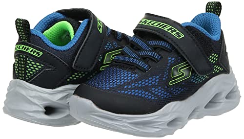 Skechers Baby Boys Vortex-Flash Sneaker, Black/Blue/Lime, 5 Toddler Us #TOP6