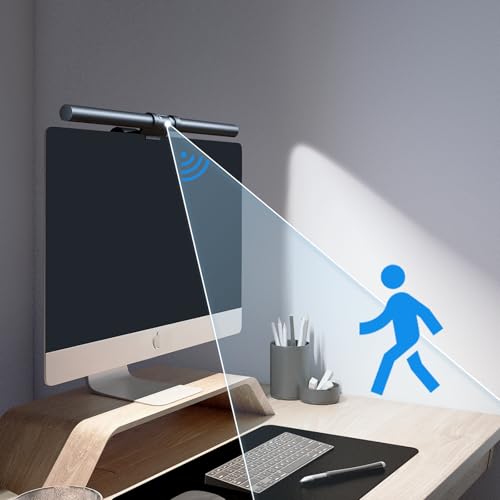 Colorpanda Monitor Light Bar (Black) - Computer Monitor Lamp for Home Office Gaming,Eye-Care LED Screen Bar, Touch Control USB Reading Desk Lamp for Flat & Curved Monitor — view 3