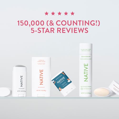 Native Deodorant Contains Naturally Derived Ingredients, 72 Hour Odor Control, Deodorant for Women and Men, Aluminum Free, Grapefruit & Bergamot 2.65oz - image 8