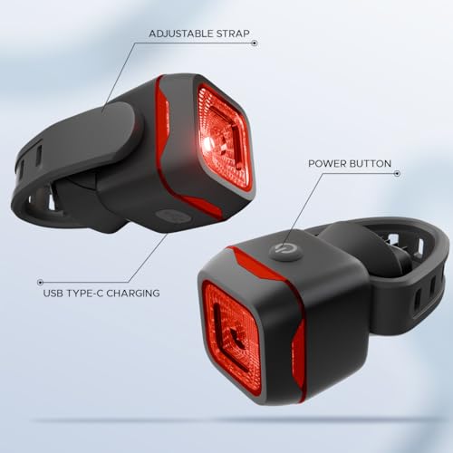 Image of EMotorad FlashTrail Tail Light with 5 Light Modes, 92cd and 9 Lumens Brightness, 350mAh Battery with Charging Indicators