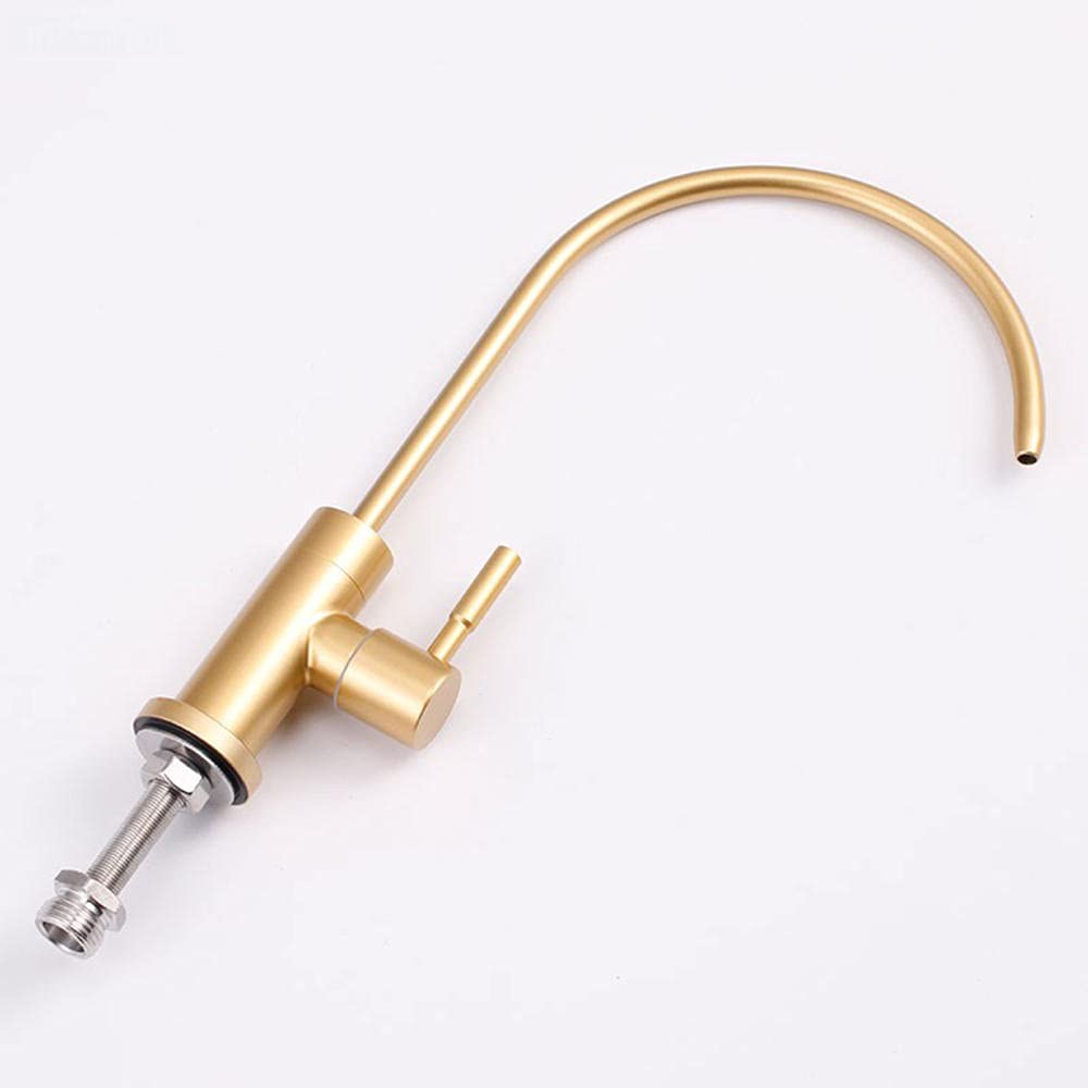 Water Filter Faucet Straight Drink Water 360 ° Rotation Stainless Steel Water Purifier faucets Gold-B