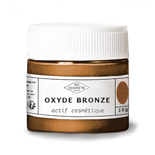 MY COSMETIK - Oxyde bronze - pigment naturel brun - Fabriqué en France - 10 g - en pot cristal