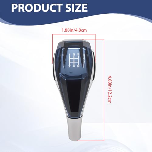 LIDSCURA Gear Shift Knob with Touch-Activated LED, Replacement for Most Six-Speed Manual Transmission Vehicles, Illuminated ABS Ergonomic Design