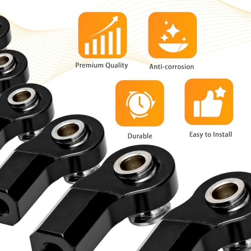 Fraizoe RC 6PCS M3 Tie Rod End Joint Bend Ball Head Holder Linkage Aluminum 4.8mm Ball Cup Compatible with 1/10 Axial SCX10, Traxxas TRX-4, Tamiya CC01, Redcat Gen7, HSP RC Crawler/Trucks (Black) by Fraizoe RC - Image 4