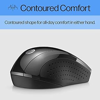 HP X3000 G3 Wireless Mouse - Black, 15-Month Battery, Side Grips for Control, Travel-Friendly, Blue LED, Powerful 1600 DPI Optical Sensor, Compatible with Wins PC/Laptop, Mac, Chromebook (683N7AA)