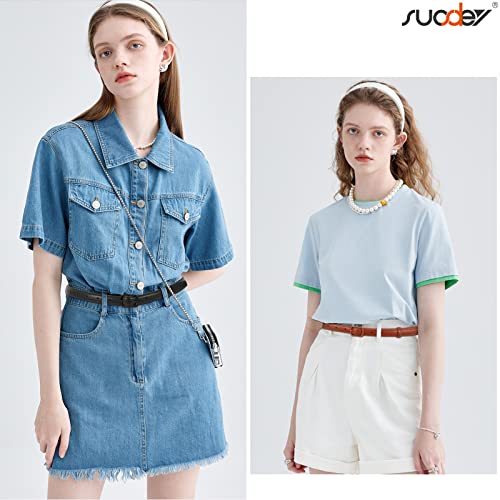 SUOSDEY Women Leather Thin Belt for Dress Jeans Skinny Waist Belt for Women Ladies2