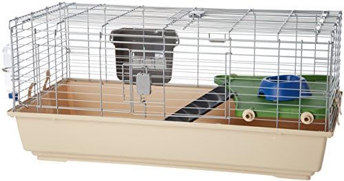 Amazon Basics - Cage / habitat for small animals, with accessories - 104 x 21.5 x 57 cm, Large